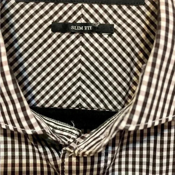 Tiger of Sweden black and white striped long sleeve button  down dress shirt 41 - Picture 3 of 4
